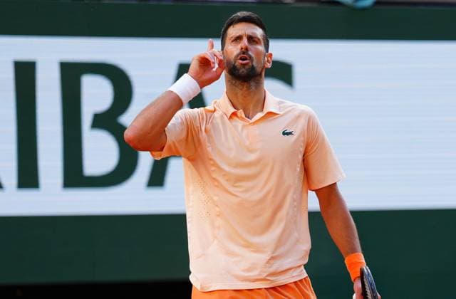 Novak Djokovic reacts to the crowd French Open Tennis, Day Four, Tennis, Roland Garros, Paris, France - 27 May 2026Paris Roland Garros France EDITORIAL USE ONLY No use with unauthorised audio, video, data, fixture lists, club league logos or live services. Online in-match use limited to 120 images, no video emulation. No use in betting, games or single club league player publications.  Copyright: xJavierxGarcia Shutterstockx 16898261x