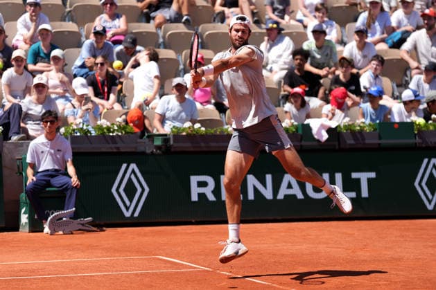 2026-05-27 2026 French Open - Day Four PARIS, FRANCE - MAY 27: Karen Khachanov of Russia during Day Four of the 2026 French Open at Roland Garros on May 27, 2026 in Paris, France. (Photo by Marleen Fouchier BSR Agency) Paris France Content not available for redistribution in The Netherlands directly or indirectly through any third parties. Copyright: xBSRxAgencyx