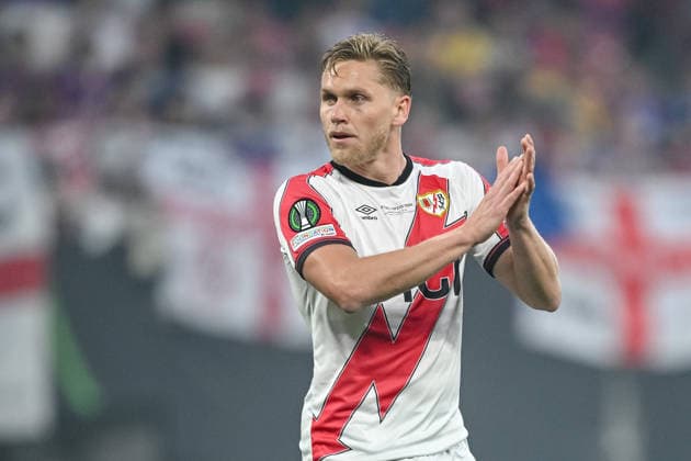 Alemao Rayo Vallecano gestures during the UEFA Conference League Final 2026 match between Crystal Palace FC and Rayo Vallecano de Madrid at Football Arena Leipzig on May 27, 2026 in Leipzig, Germany Photo by Harry Langer DeFodi Images