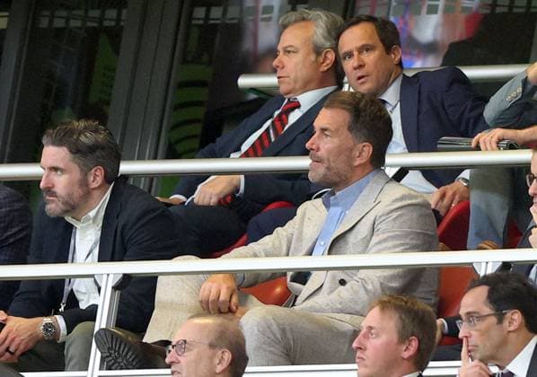 Chairman of Matchroom Eddie Hearn (centre) in attendance Crystal Palace v Rayo Vallecano, UEFA Conference League, Final, Football, Red Bull Arena, Leipzig, Germany - 27 May 2026Leipzig Red Bull Arena Germany EDITORIAL USE ONLY No use with unauthorised audio, video, data, fixture lists, club league logos or live services. Online in-match use limited to 120 images, no video emulation. No use in betting, games or single club league player publications.  Copyright: xKieranxMcManus Shutterstockx 16898266br