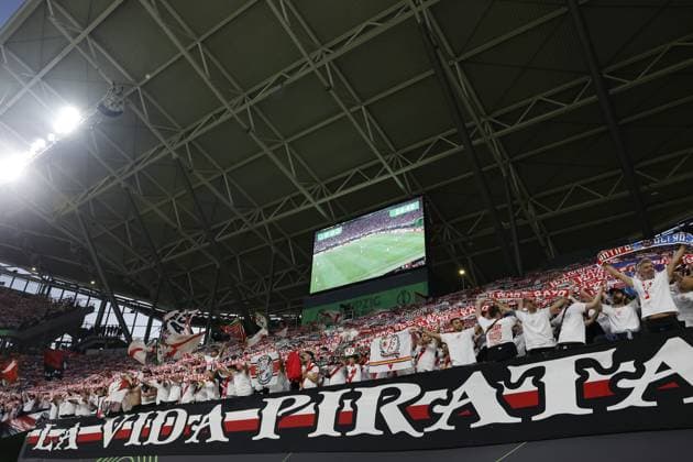 LEIPZIG - Rayo Vallecano de Madrid fans during the UEFA Conference League final between Crystal Palace FC and Rayo Vallecano de Madrid at the Leipzig Arena on 27 May 2026 in Leipzig, Germany. MAURICE VAN STEEN ANP UEFA Conference League - FINAL 2025-2026 xVIxANPxSportx xMauricexvanxSteenxIVx 559467402 originalFilename: 559467402.jpg