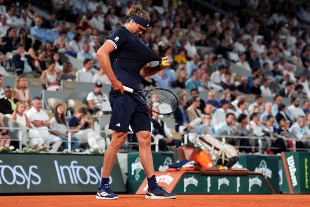 2026-05-27 2026 French Open - Day Four PARIS, FRANCE - MAY 27: Alexander Zverev of Germany during Day Four of the 2026 French Open at Roland Garros on May 27, 2026 in Paris, France. (Photo by Marleen Fouchier BSR Agency) Paris France Content not available for redistribution in The Netherlands directly or indirectly through any third parties. Copyright: xBSRxAgencyx