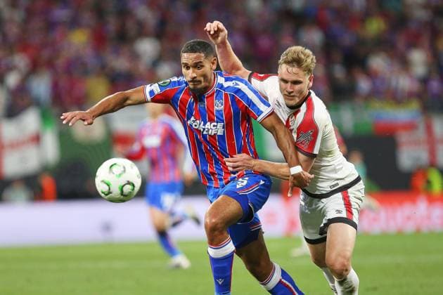 Leipzig, Saxony, Germany, 27 05 2026 Red Bull Arena Final UEFA Conference League Crystal Palace Rayo Vallecano Maxence Lacroix 5, Crystal Palace and Alemao 9, Rayo Vallecano Copyright: xdtsxNachrichtenagenturx dts_120922