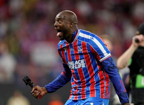 Jean-Philippe Mateta of Crystal Palace celebrates winning the UEFA Conference League Crystal Palace v Rayo Vallecano, UEFA Conference League, Final, Football, Red Bull Arena, Leipzig, Germany - 27 May 2026Leipzig Red Bull Arena Germany EDITORIAL USE ONLY No use with unauthorised audio, video, data, fixture lists, club league logos or live services. Online in-match use limited to 120 images, no video emulation. No use in betting, games or single club league player publications.  Copyright: xKieranxMcManus Shutterstockx 16898266dt