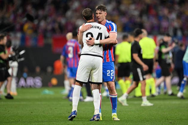 FOOTBALL - UEFA Conference League - Final - Crystal Palace FC vs Rayo Vallecano Photo by IPA ABACAPRESS.COM85118024 - final greetings during the UEFA Europe Conference 2026 final between Rayo Vallecano de Madrid vs. Crystal Palace F.C. on May 27th, 2026 at the Red Bull Arena, Leipzig, Germany Leipzig Germany  Copyright: xIPAxSport ABACAx