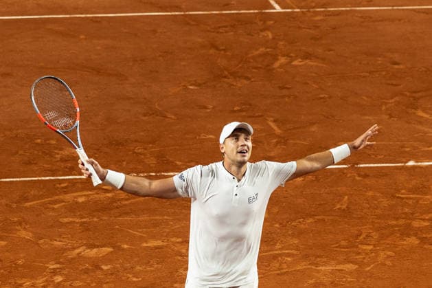 Paris, France - May 27: Hamad Medjedovic of Serbia celebrates during his Men s Singles second round match against Casper Ruud of Norway on Day Four of the 2026 French Open at Roland Garros on May 27, 2026 in Paris, France. (Photo by Pauline FIGUET SPP) Copyright: xPaulinexFIGUETx xSPPx Sportspressphoto_SPR155752