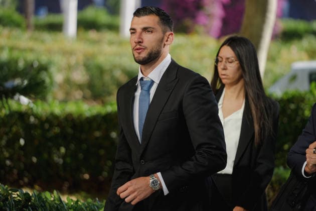 Football, Spain, Rafa Mir appears in court in Valencia