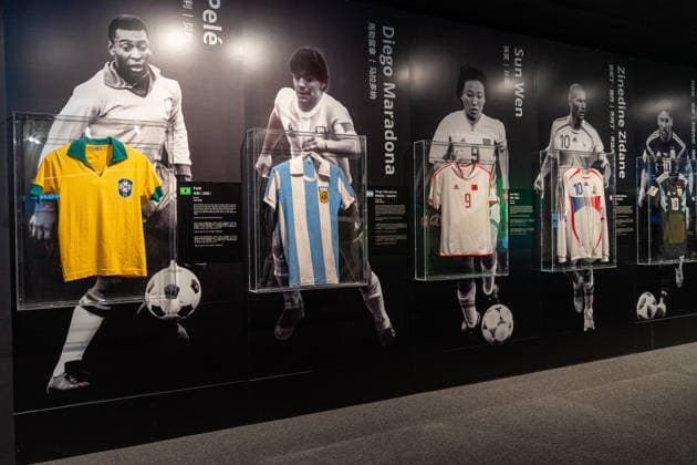HONGKONG-SOCCER FIFA-MUSEUM A general view showing jersey of players at the FIFA Museum Hong Kong during a press event in Hong Kong, May 28, 2026. NEXPHER Vernon Yuen HONG KONG