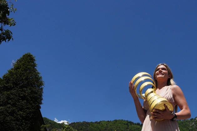 The trophy (trofeo senza fine) during Stage 18 of the Giro d™Italia from Fai della Paganella - Pieve di Soligo Italy, Thursday May 28, 2026  Copyright: xSimonexSpada LaPressex