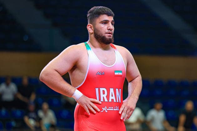 U17 Wrestling Asian Championships 110kg GR Aliakbar Ali Akoo IRI Copyright: xAmirrezaxAliasgarix xUnitedxWorlx Kadir Caliskan United World Wr