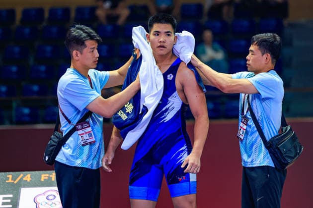 U17 Wrestling Asian Championships 92kg GR Cheng En Wu TPE Copyright: xAmirrezaxAliasgarix xUnitedxWorlx Kadir Caliskan United World Wr