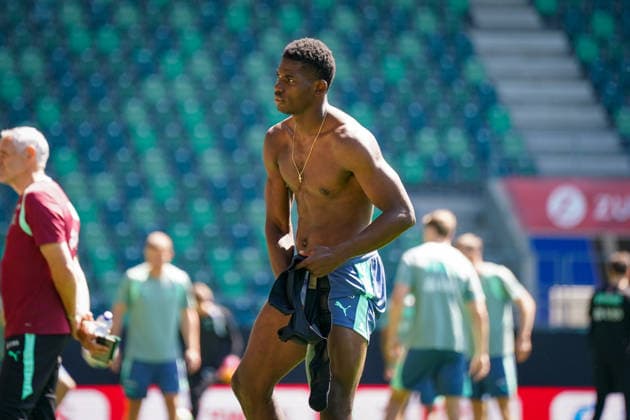 Switzerland Football Swiss national team 2026, Training of the Swiss national team Kybunpark St Gallen Breel Embolo Switzerland, 7 Copyright: xJOERANxSTEINSIEKx