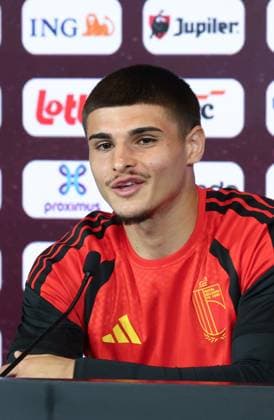 Belgium s Matias Fernandez-Pardo pictured during a press conference, PK, Pressekonferenz of Belgian national soccer team Red Devils to announce a new player for the 2026 FIFA World Cup, WM, Weltmeisterschaft, Fussball at the Proximus Basecamp in Tubize, on Thursday 28 May 2026. The 2026 FIFA World Cup will take place in the United States, Mexico, and Canada from 11 06 to 19 07. BRUNOxFAHY  x175260191x