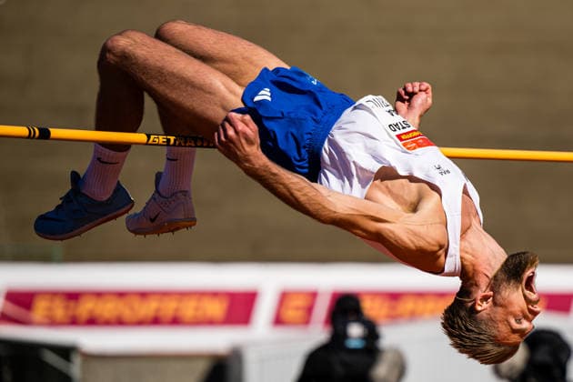 260528 Erlend Bolstad Raa of Norway competes in men™s high jump during the Trond Mohn Games on May 28, 2026 in Bergen Photo Marius Simensen BILDBYRAN Cop 238 MM0068 athletics bbeng friidrett friidrott norge norway trond mohn games  Copyright: MARIUSxSIMENSEN BB260528ZC010