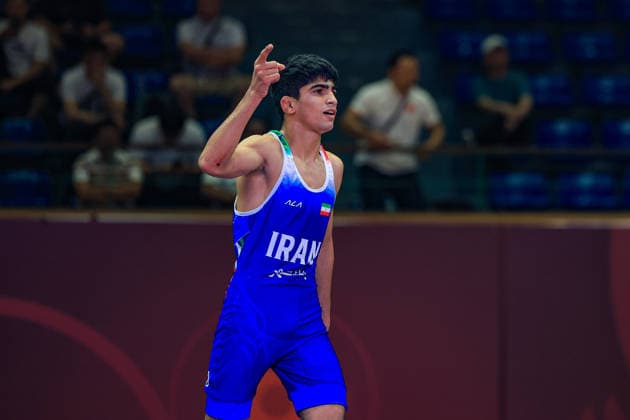 U17 Wrestling Asian Championships 48kg GR Ali Morteza Esmaeili Leivesi IRI Copyright: xAmirrezaxAliasgarix xUnitedxWorlx Kadir Caliskan United World Wr