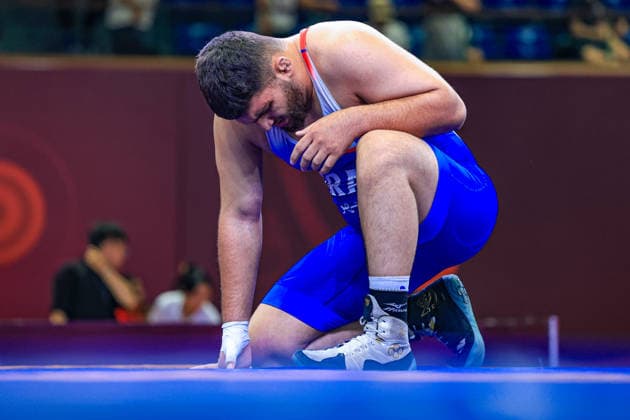 U17 Wrestling Asian Championships 110kg GR Aliakbar Ali Akoo IRI Copyright: xAmirrezaxAliasgarix xUnitedxWorlx Kadir Caliskan United World Wr