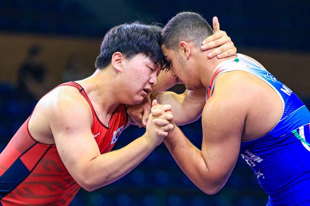 U17 Wrestling Asian Championships 92kg GR Amirreza Ghasem Mehritalarposhti IRI df Jongyeon Na KOR Copyright: xAmirrezaxAliasgarix xUnitedxWorlx Kadir Caliskan United World Wr