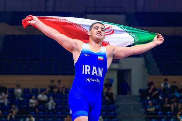 U17 Wrestling Asian Championships 92kg GR Amirreza Ghasem Mehritalarposhti IRI Copyright: xAmirrezaxAliasgarix xUnitedxWorlx Kadir Caliskan United World Wr