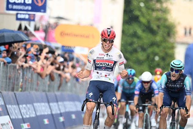 28-05-2026 Giro D italia; Tappa 18 Fai Della Paganella - Pieve Di Soligo; 2026, Soudal - Quick Step; 2026, Bahrain Victorious; Magnier, Paul; Zambanini, Edoardo; Pieve Di Soligo; 