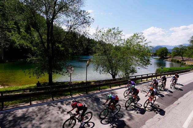 The pack riders during Stage 18 of the Giro d’Italia, from Fai della Paganella to Pieve di Soligo, Italy, Thursday, May 28, 2026.  Copyright: xFabioxFerrari LaPressex