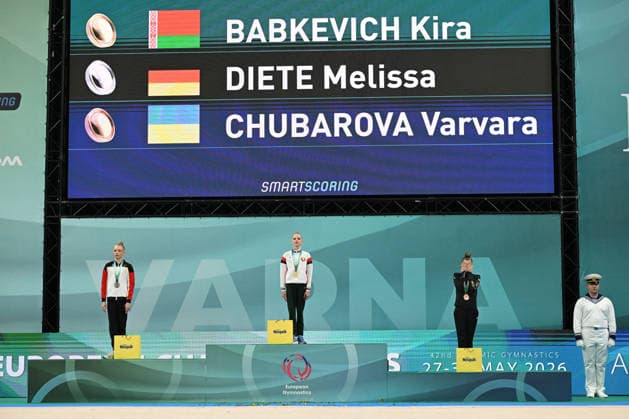OTHER - Gymnastics - European Championships in Rhythmic gymnastics, Rhythmische Sportgymnastik, RSG Photo by IPA ABACAPRESS.COM85144457 - EChVARNA captured at Palace of Culture and Sports, Varna on 28.May.2026 by Filippo Tomasi Photography during European Championships in Rhythmic Gymnastics, Gymnastics in Varna, Bulgaria, May 28 2026 Varna Bulgaria  Copyright: xIPAxSport ABACAx