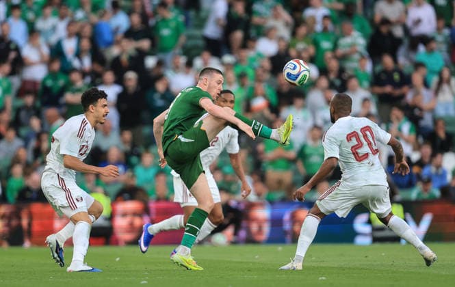 International Friendly, Länderspiel, Nationalmannschaft Aviva Stadium, Dublin 28 5 2026 Republic of Ireland vs Qatar Ireland™s Jack Moylan Jack Moylan 28 5 2026  Copyright: x INPHO BryanxKeanex BK1_9819