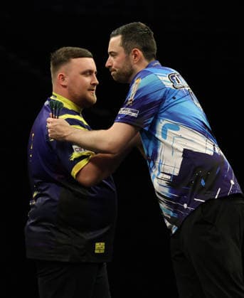 BetMGM Premier League Darts 28MAY26 Luke Littler during the BetMGM Premier League darts at the O2 Arena, London, UK on 28 May 2026. London O2 Arena London UK Editorial use only , Copyright: xChrisxSargeantx PSI-24296-0080
