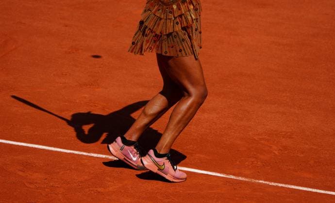 The Nike tennis shoes of Naomi Osaka French Open Tennis, Day Five, Tennis, Roland Garros, Paris, France - 28 May 2026Paris Roland Garros France EDITORIAL USE ONLY No use with unauthorised audio, video, data, fixture lists, club league logos or live services. Online in-match use limited to 120 images, no video emulation. No use in betting, games or single club league player publications.  Copyright: xJavierxGarcia Shutterstockx 16898263cq