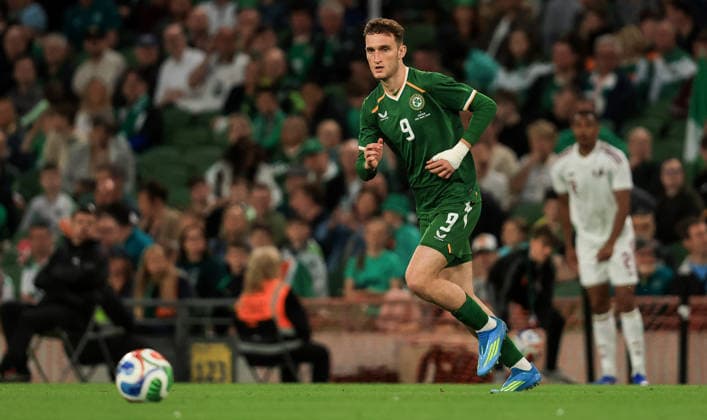 International Friendly, Länderspiel, Nationalmannschaft Aviva Stadium, Dublin 28 5 2026 Republic of Ireland vs Qatar Ireland s Mason Melia Mason Melia 28 5 2026  Copyright: x INPHO BryanxKeanex BK1_2114