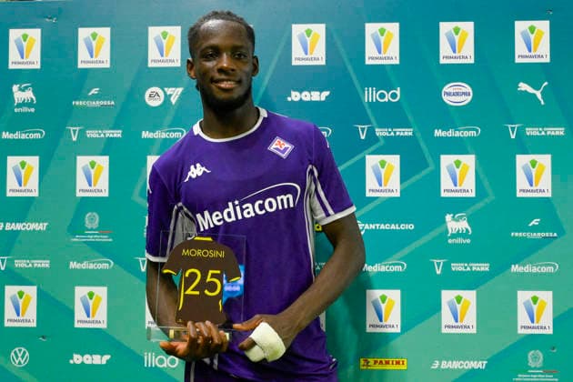Fiorentina s U20 Eddy Nda Konan Kouadio Premio Morosini during the finals match between Fiorentina U20 and Parma U20 of the 2025 2026 Primavera 1 Championship at the Rocco B. Commisso Viola Park Sports Center in Bagno a Ripoli, Florence, Italy. May 28, 2026. - Soccer.  Copyright: xFabrizioxCorradetti LaPressex