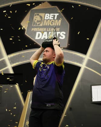 BetMGM Premier League Darts 28MAY26 Luke Littler during the BetMGM Premier League darts at the O2 Arena, London, UK on 28 May 2026. London O2 Arena London UK Editorial use only , Copyright: xChrisxSargeantx PSI-24296-0099