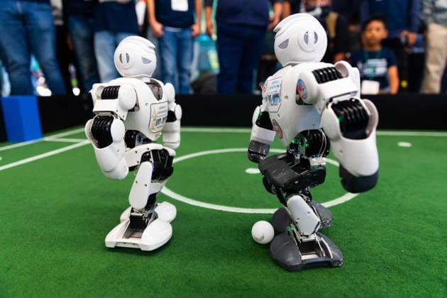 Football, football robot tournament in Mexico City
