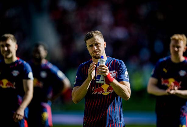 Leipzigs Christoph Baumgartner Soccer 1 Bundesliga, Matchday 34 SC Freiburg RB Leipzig 16 May 2026 Freiburg, Europa Park Stadion SC Freiburg RB Leipzig