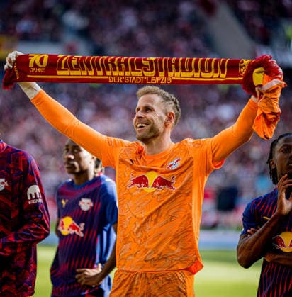 Leipzig goalkeeper Peter Gulacsi Soccer 1 Bundesliga, Matchday 34 SC Freiburg RB Leipzig 16 May 2026 Freiburg, Europa Park Stadion SC Freiburg RB Leipzig