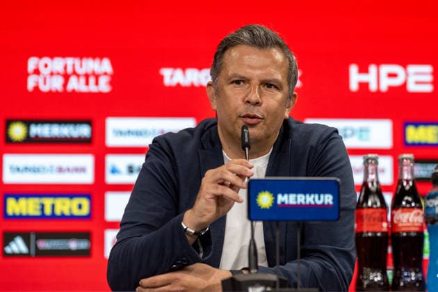 Samir Arabi Fortuna Duesseldorf, Sports Director comments at the press conference on the questions of the journalists Press conference Fortuna Duesseldorf, Presentation of the new sports director, 3 Liga, Football, Season 2026 2027, 28 05 2026 Press conference Fortuna Duesseldorf, 3 Liga, Season 2025 2026, 29 05 2026 Duesseldorf Copyright: xEibner-Pressefoto ThomasxHaeslerx EP_THR