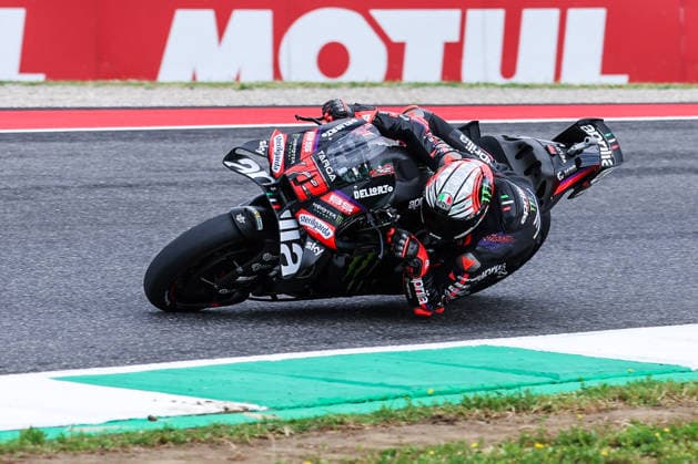 MOTORS - MotoGP - Italian Grand Prix Photo by IPA ABACAPRESS.COM85157350 - Marco Bezzecchi of Italy and Aprilia Racing seen during MotoGP GP7 Brembo Grand Prix of Italy - Free Practice at Mugello Circuit in Scarperia e San Piero, Italy Mugello Italy  Copyright: xIPAxSport ABACAx