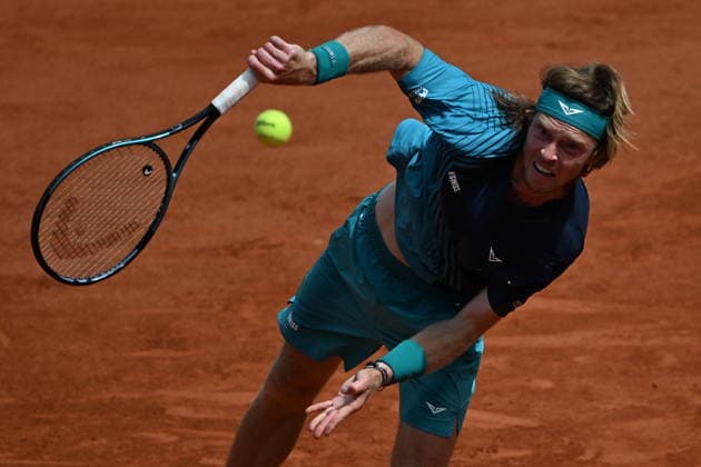 2026 French Open (Roland-Garros) - Day 6 PARIS, FRANCE - MAY 29: Andrey Rublev competes with Nuno Borges (not seen) of Portugal during their Men s Singles third round match on Day Six of the 2026 French Open at Roland Garros in Paris, France on May 29, 2026. Burak Akbulut Anadolu Paris France. Editorial use only. Please get in touch for any other usage.  Copyright: x2026xAnadoluxBurakxAkbulutx