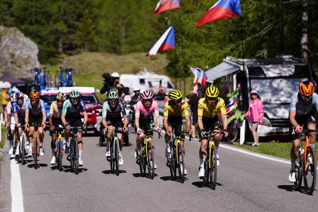 The race during Stage 19 of the Giro d™Italia, from Feltre to Alleghe, Italy, Friday, May 29, 2026.  Copyright: xFabioxFerrari LaPressex