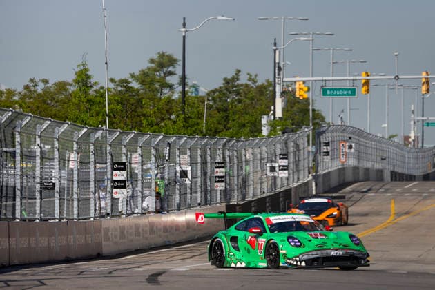 AUTO - IMSA - DETROIT SPORTS CAR CLASSIC 2026 77 TANDY Nick (gbr), KING Harry (gbr), AO Racing, Porsche 911 GT3 R (992), action during the Chevrolet Detroit Sports Car Classic, 5th round of the 2026 2026 IMSA SportsCar Championship, on the Streets of Detroit, from May 29 to 31, 2026 in Detroit, Michigan, United States of America - DetroitUnited States  Copyright: xJULIENxDELFOSSEx