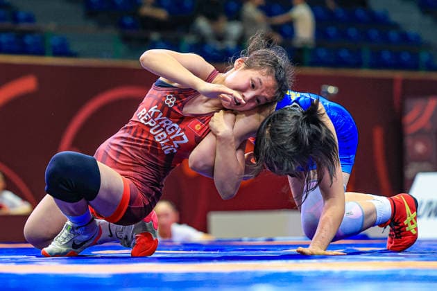 U17 Wrestling Asian Championships 53kg WW Aiana Duishenkulova KGZ df Altanchimeg Altanbold MGL Copyright: xAmirrezaxAliasgarix xUnitedxWorlx Kadir Caliskan United World Wr