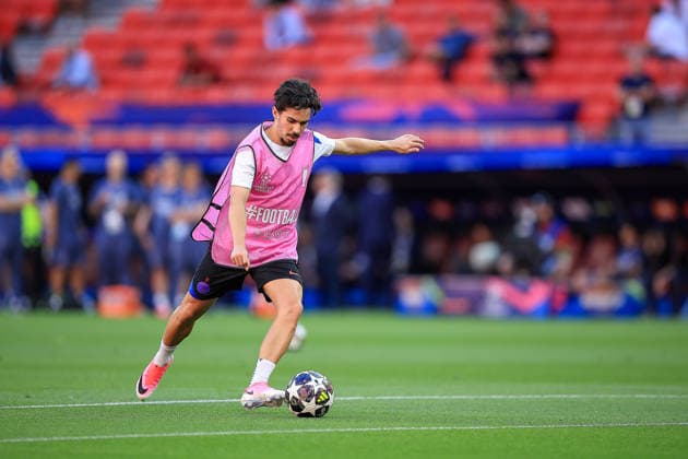 Paris Saint-Germain, Open Training Session Paris Saint-Germain Midfielder Vitinha (17) during the open training session for Paris Saint-Germain ahead of the Champions League Cup Final at Puskas Arena Park, Budapest, Hungary on 29 May 2026. Budapest Puskas Arena Park Hungary Editorial use only , Copyright: xChrisxFoxwellx PSI-24345-0066