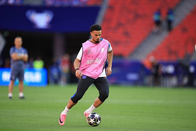 Paris Saint-Germain, Open Training Session Paris Saint-Germain Forward Bradley Barcola (29) during the open training session for Paris Saint-Germain ahead of the Champions League Cup Final at Puskas Arena Park, Budapest, Hungary on 29 May 2026. Budapest Puskas Arena Park Hungary Editorial use only , Copyright: xChrisxFoxwellx PSI-24345-0074