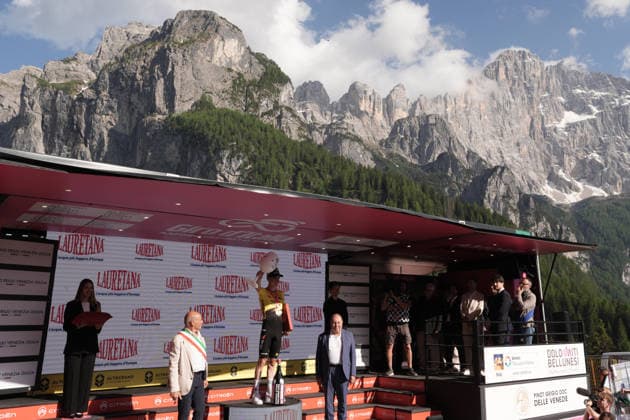 United States™ Sepp Kuss of Team Visma Lease A Bike Winner of stage during Stage 19 of the Giro d™Italia, from Feltre to Alleghe, Italy, Friday, May 29, 2026.  Copyright: xMassimoxPaolone LaPressex