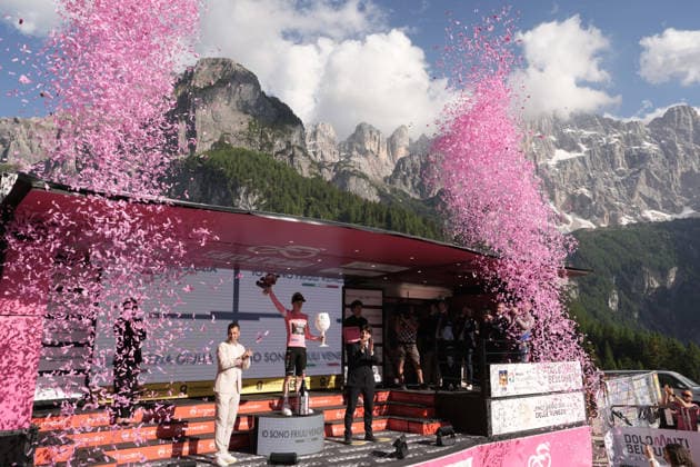 during Stage 19 of the Giro d™Italia, from Feltre to Alleghe, Italy, Friday, May 29, 2026.  Copyright: xMassimoxPaolone LaPressex
