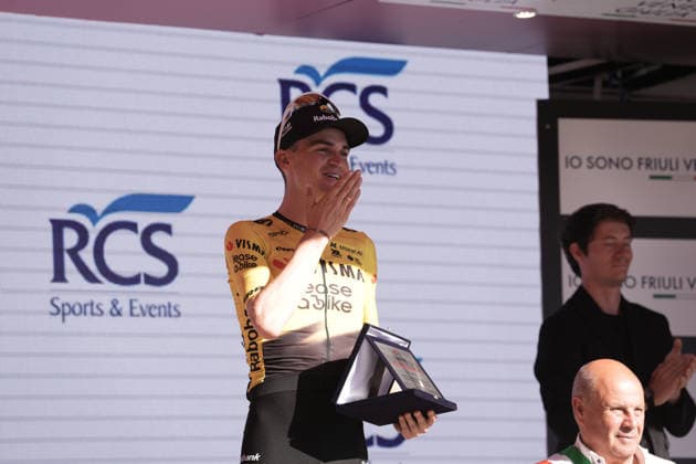 United States™ Sepp Kuss of Team Visma Lease A Bike Winner of stage during Stage 19 of the Giro d™Italia, from Feltre to Alleghe, Italy, Friday, May 29, 2026.  Copyright: xMassimoxPaolone LaPressex