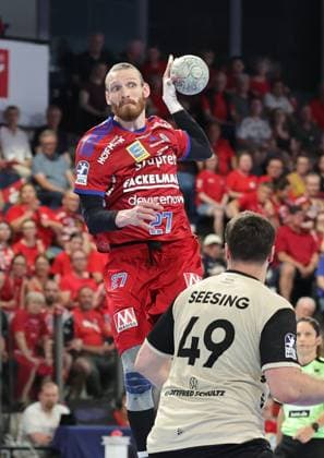 29 05 2026 Handball 1 Bundesliga DAIKIN HBL Season 2025 2026 33 Matchday HC Erlangen Metropolregion Nürnberg HCE Bergischer HC DaMa xdaxmax Antonio Metzner 27, HC Erlangen HCE Aron Seesing 49, Bergischer HC
