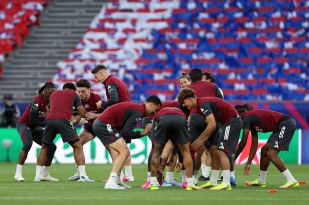 Football, CL, Final in Budapest, FC Arsenal, Training