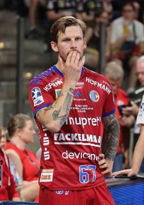 29 05 2026 Handball 1 Bundesliga DAIKIN HBL Season 2025 2026 33 Matchday HC Erlangen Metropolregion Nuremberg HCE Bergischer HC DaMa xdaxmax Hampus Olsson 67, HC Erlangen HCE disappointed Disappointment