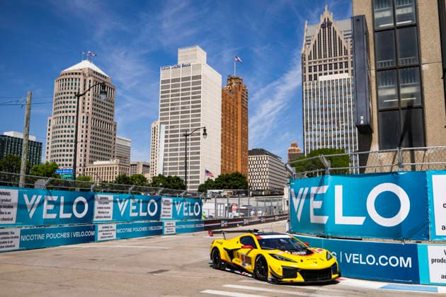 AUTO - IMSA - DETROIT SPORTS CAR CLASSIC 2026 03 GARCIA Antonio (esp), SIMS Alexander (gbr), Corvette Racing by Pratt Miller Motorsports, Corvette Z06 GT3.R, action during the Chevrolet Detroit Sports Car Classic, 5th round of the 2026 2026 IMSA SportsCar Championship, on the Streets of Detroit, from May 29 to 31, 2026 in Detroit, Michigan, United States of America - DetroitUnited States  Copyright: xJULIENxDELFOSSEx