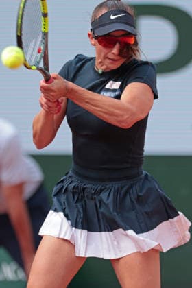 RECORD DATE NOT STATED 29th May 2026; Roland Garros, Paris, France; 2026 French Open Tennis, Day 11; Tamara Korpatsch (GER) forehand against Elina Svitolina (UKR) JonxBromley